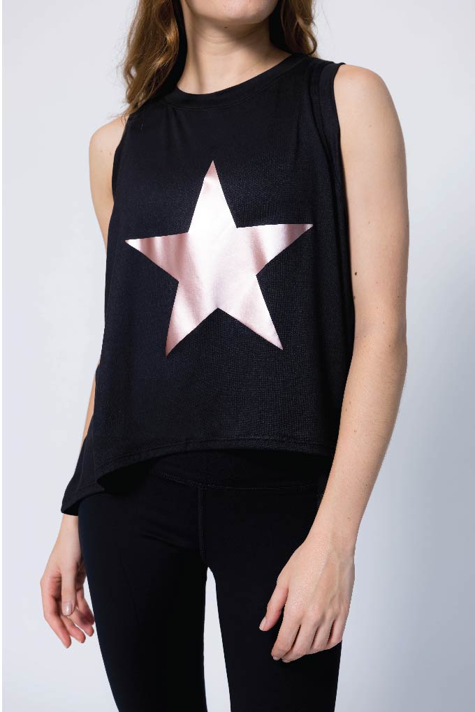 Star T-shirt rose gold