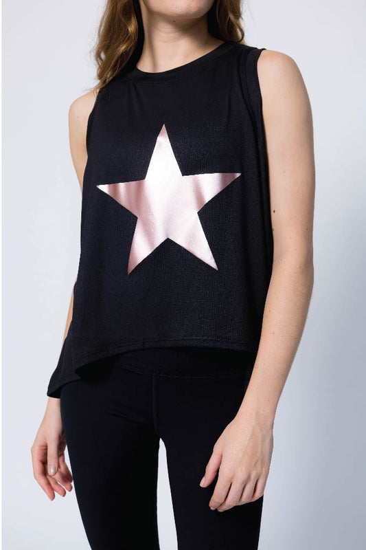 Star T-shirt rose gold