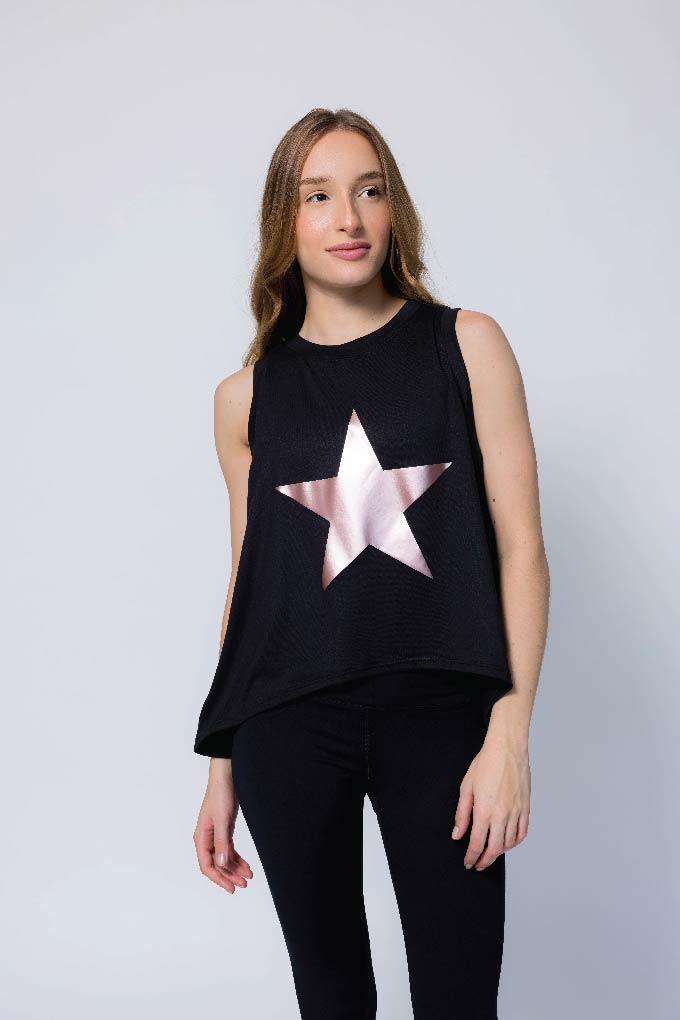 Star T-shirt rose gold