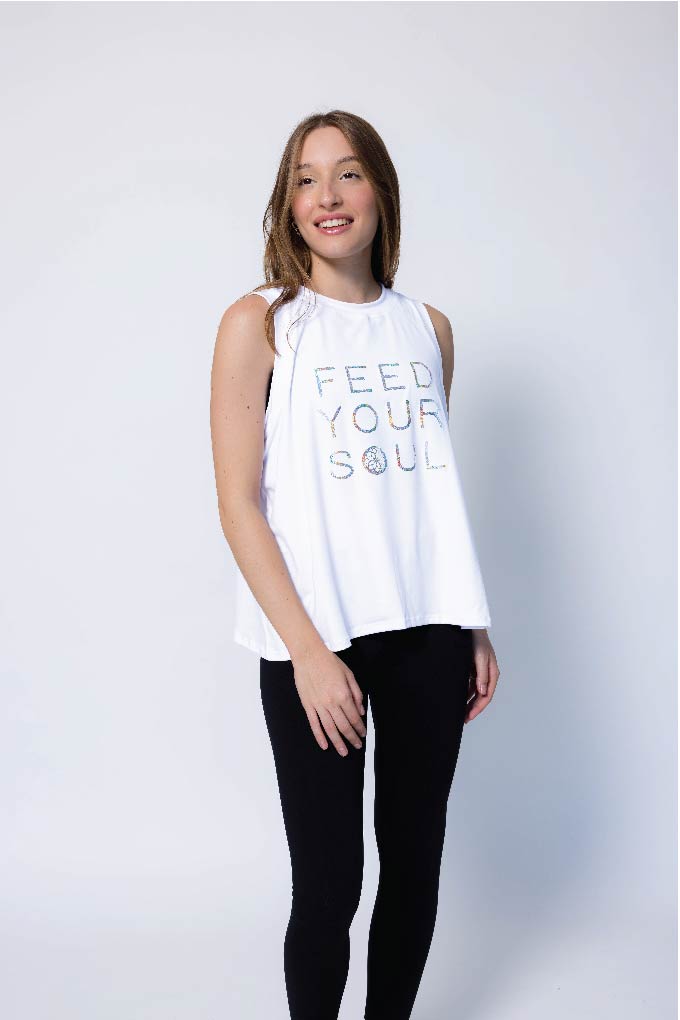 Feed your soul white t-shirt